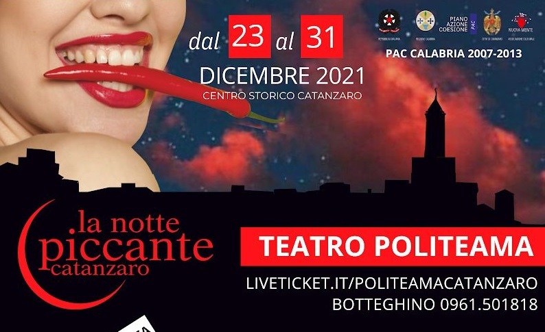 Catanzaro: “La Notte Piccante” edizione 2021 si avvia al gran finale. Ancora musica al teatro Politeama