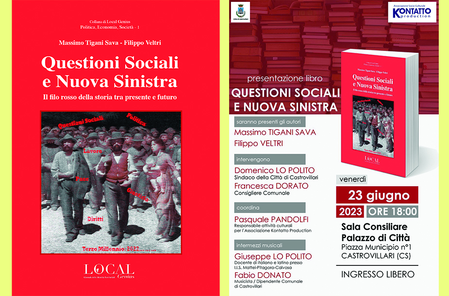 “Questioni sociali e nuova sinistra”, presentazione a <strong>Castrovillari</strong> del pamphlet di Massimo Tigani Sava e Filippo Veltri