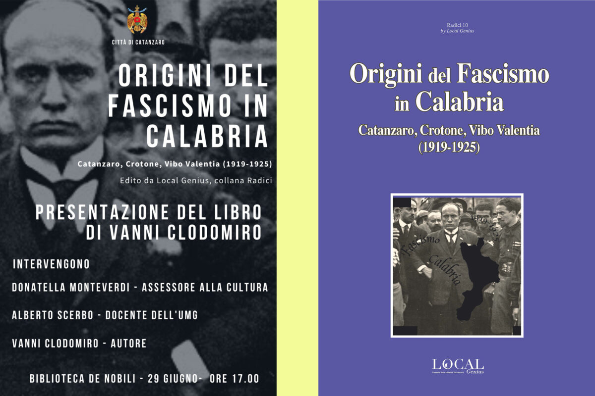 Origini del <strong>Fascismo</strong> in Calabria (Catanzaro, Crotone, Vibo): presentazione del volume nella Biblioteca civica del capoluogo