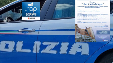 “Libertà sotto la Legge”: oggi a Catanzaro Lido il <strong>Congresso provinciale del Sap</strong> (Sindacato autonomo di Polizia)