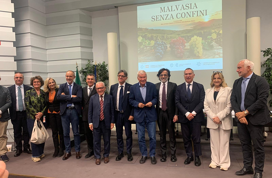 Malvasia senza confini, un network nazionale nato dall’alleanza strategica tra dodici Camere di Commercio italiane