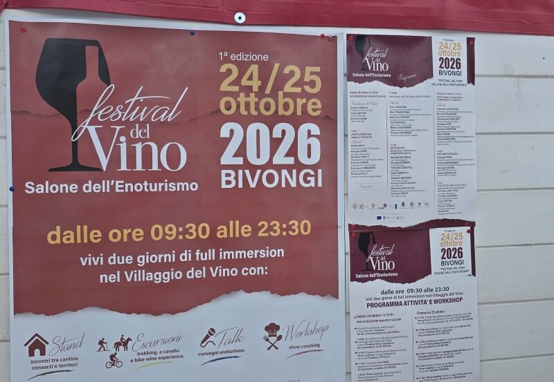 Bivongi e il suo vino Doc puntano sull’enoturismo: il 24 e 25 due intense giornate di Festival