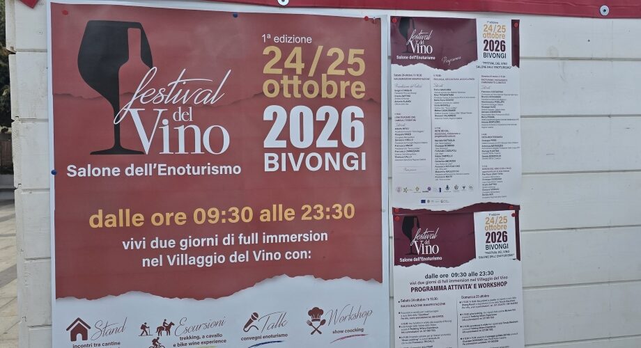 Bivongi e il suo vino Doc puntano sull’enoturismo: il 24 e 25 due intense giornate di Festival