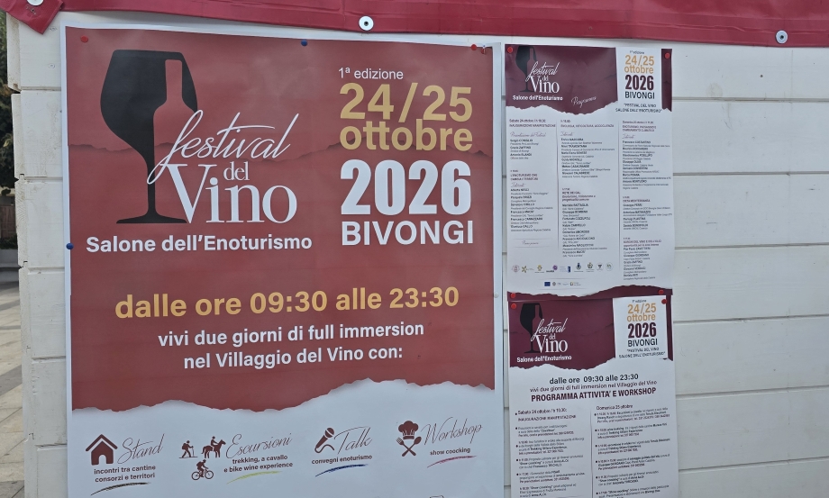 Bivongi e il suo vino Doc puntano sull’enoturismo: il 24 e 25 due intense giornate di Festival